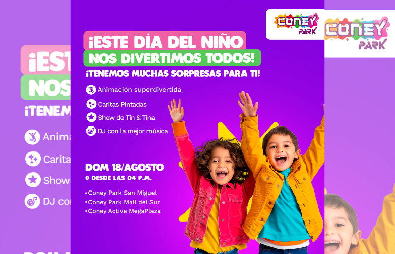 Día del niño: padres e hijos podrán disfrutar de divertidas actividades en Coney Park