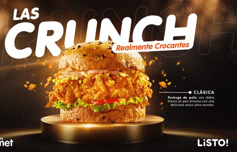 LISTO! apuesta por una nueva línea de sándwiches Gourmet y lanza las “Crunch”