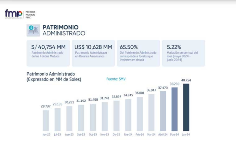 Patrimonio de Fondos Mutuos creció más de 34 por ciento al mes de junio